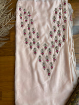 Peach Gota Patti Kurti