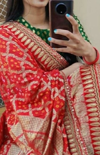 Online Marwadi Wedding Chunri In Red