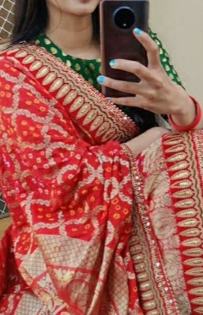 Online Marwadi Wedding Chunri In Red