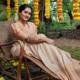 Golden Banarasi Soft Silk Saree With Blouse