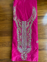 Hot Pink Gota Patti Chanderi Kurti