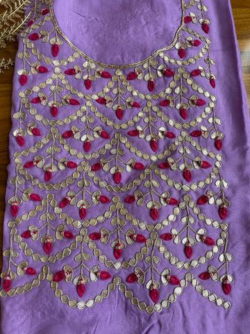 Gota patti cheap kurti neck design