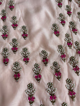 Peach Gota Patti Kurti