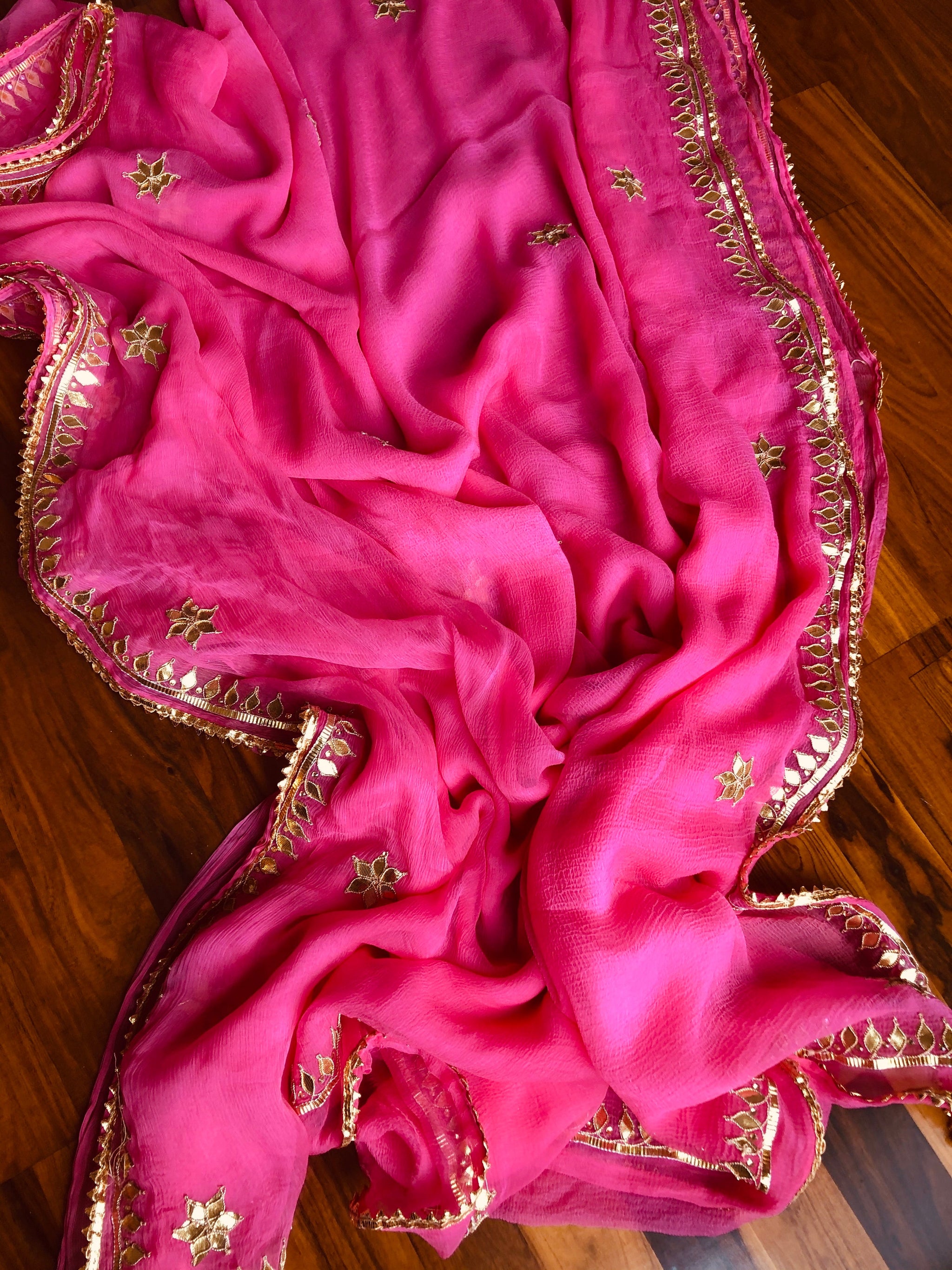 Designer Pink Gota Patti Saree|Buy Now Traditional Saree|Jhakhas
