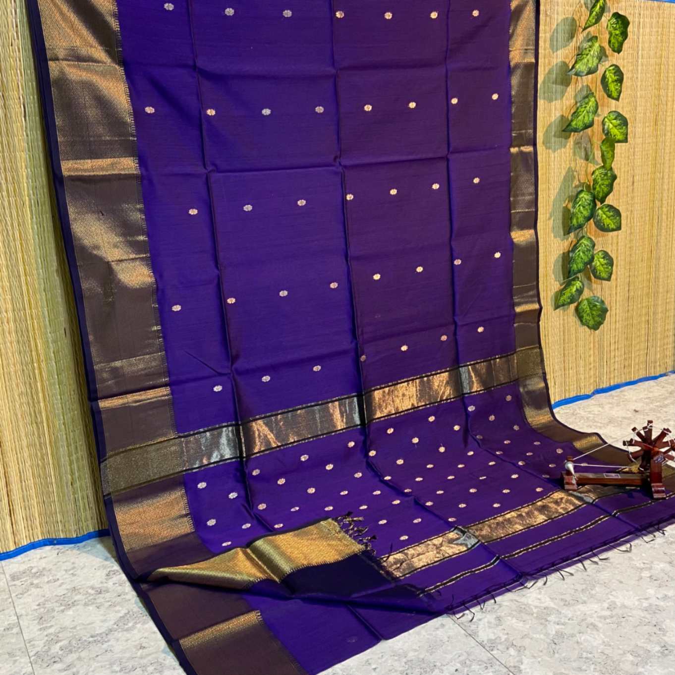 Maheshwari Silk Saree In Blue