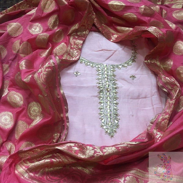 Pink Gota Patti Ethnic Salwar Suit - jhakhas.com