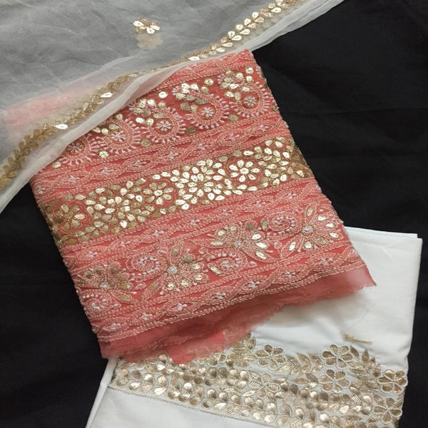 Stunning Georgette Chikankari Suit, Gota Work Salwar Suits 